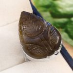 Labradorite Carving Size US 10 925 Silver Ring (RS104-146)