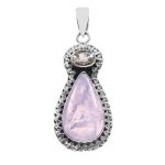 Rainbow Moonstone & Blue Topaz 1.75" 925 Silver Pendant (RS9-247)