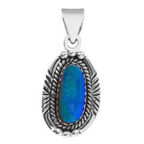 Australian Opal 1.25" 925 Silver Pendant (RS104-182)
