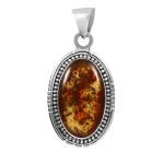 Amber 1.5" 925 Silver Pendant (RS41-251)