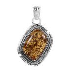 Amber 1.5" 925 Silver Pendant (RS41-254)