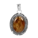 Amber 1.5" 925 Silver Pendant (RS41-257)