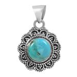 Mohave Turquoise 925 Silver Pendant (RS41-294)