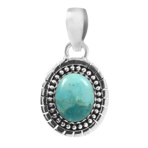 Mohave Turquoise 925 Silver Pendant (RS41-290)