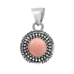 Pink Opal 925 Silver Pendant (RS41-299)