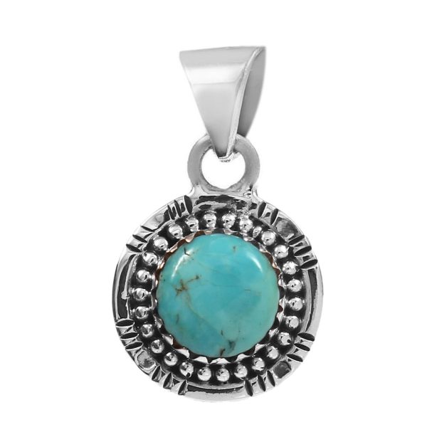 Mohave Turquoise 925 Silver Pendant (RS41-291)