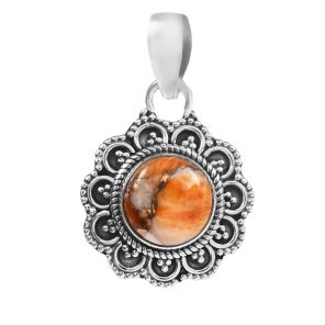 Spiny Oyster Turquoise 925 Silver Pendant (RS41-267)