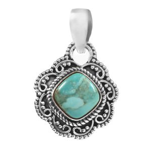Mohave Turquoise 925 Silver Pendant (RS41-297)