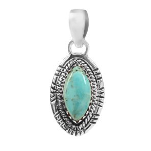 Mohave Turquoise 925 Silver Pendant (RS41-293)