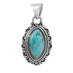 Mohave Turquoise 925 Silver Pendant (RS41-298)