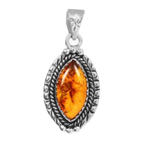 Amber 925 Silver Pendant (RS30-163)
