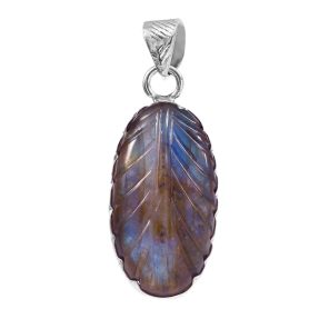 Labradorite Carving 1.75" 925 Silver Pendant (RS104-123)