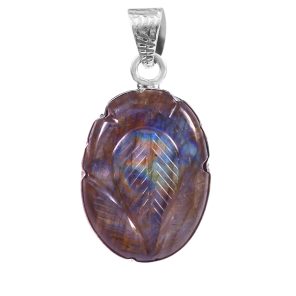 Labradorite Carving 1.75" 925 Silver Pendant (RS104-125)