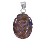 Labradorite Carving 1.75" 925 Silver Pendant (RS104-128)