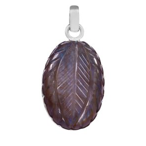 Labradorite Carving 1.75" 925 Silver Pendant (RS104-132)