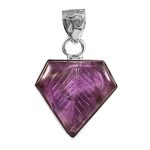 Amethyst Carving 1.25" 925 Silver Pendant (RS104-136)