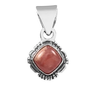 Pink Rhodochrosite 925 Silver Pendant (RS41-209)
