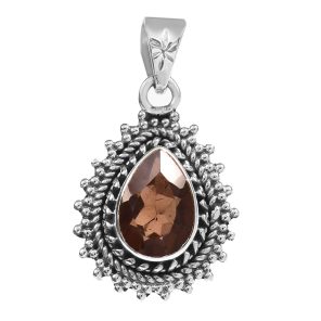 Smoky Quartz 925 Silver Pendant (RS36-18)