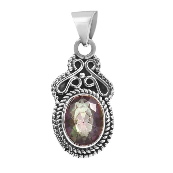 Mystic Topaz 925 Silver Pendant (RS36-50)