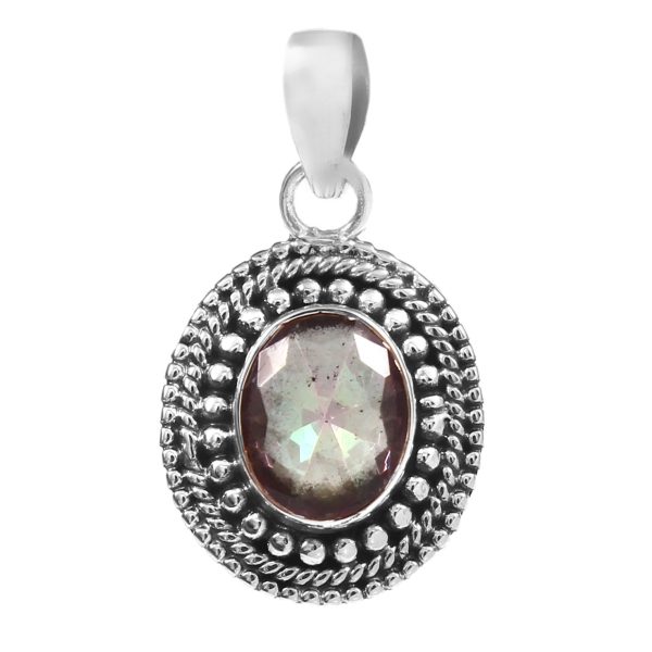 Mystic Topaz 925 Silver Pendant (RS36-15)