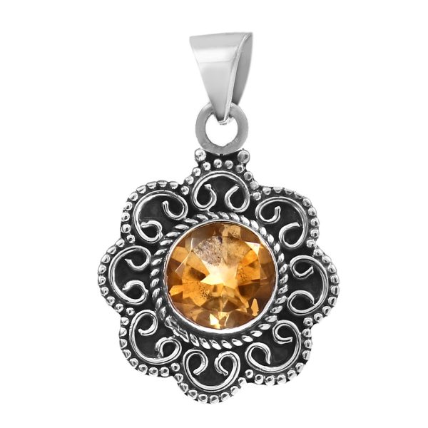 Citrine 925 Silver Pendant (RS36-58)