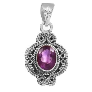 Amethyst 925 Silver Pendant (RS36-40)