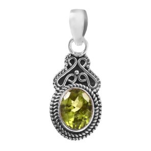 Peridot 925 Silver Pendant (RS36-49)