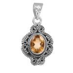 Citrine 925 Silver Pendant (RS36-44)