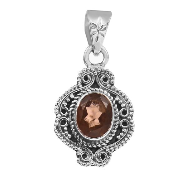 Smoky Quartz 925 Silver Pendant (RS36-39)
