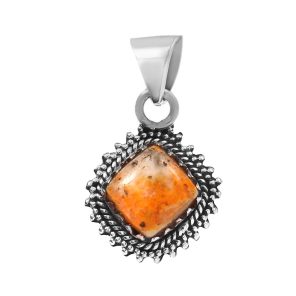 Bumble Bee Jasper 925 Silver Pendant (RS41-222)