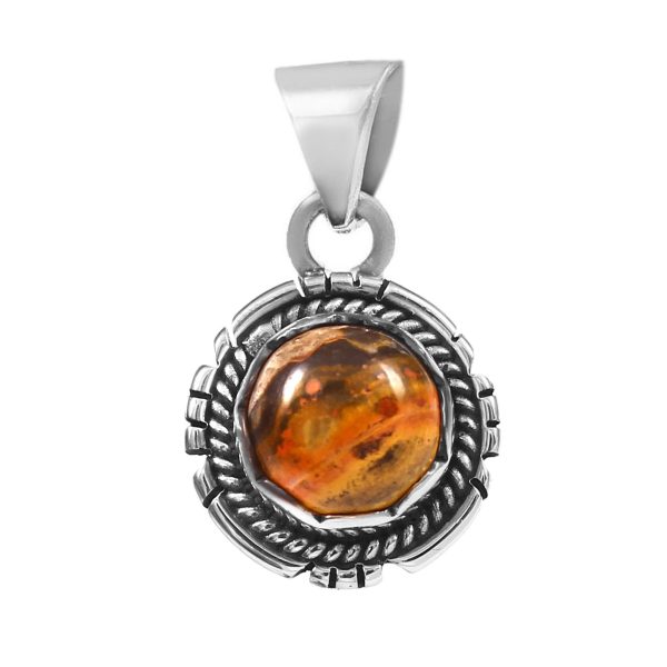 Bumble Bee Jasper 925 Silver Pendant (RS41-218)