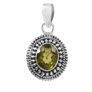 Peridot 925 Silver Pendant (RS36-12)