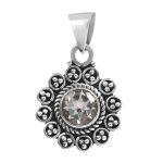 Blue Topaz 925 Silver Pendant (RS36-32)