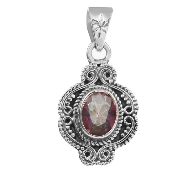 Mystic Topaz 925 Silver Pendant (RS36-41)