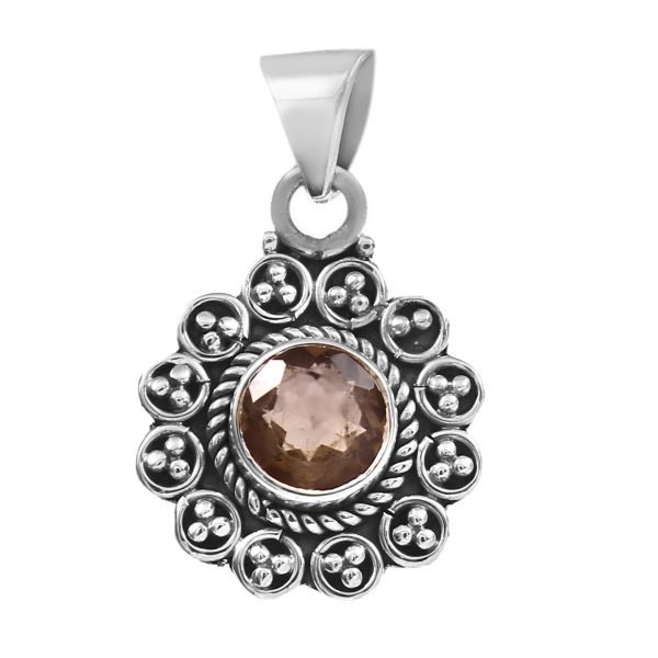 Smoky Quartz 925 Silver Pendant (RS36-38)