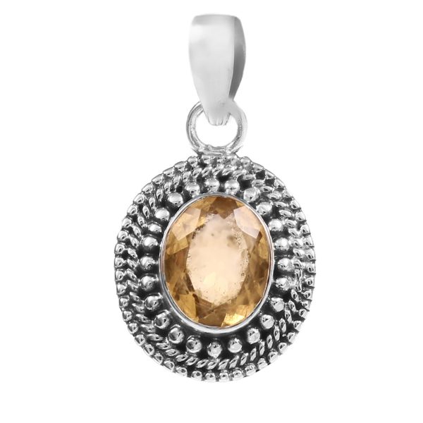 Citrine 925 Silver Pendant (RS36-11)