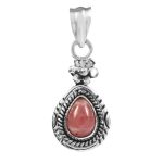 Pink Rhodochrosite 925 Silver Pendant (RS41-213)