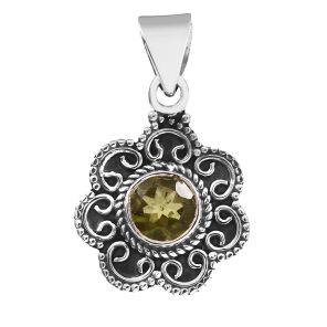 Peridot 925 Silver Pendant (RS36-56)