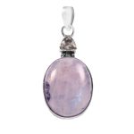 Rainbow Moonstone & Blue Topaz 1.5" 925 Silver Pendant (RS9-236)