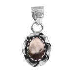 White Buffalo Turquoise 0.75â€³ 925 Sterling Silver Pendant (RS109-262)