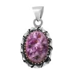 Charoite 1.25â€³ 925 Sterling Silver Pendant (RS109-263)