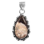 White Buffalo Turquoise 1.25â€³ 925 Sterling Silver Pendant (RS109-261)
