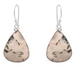 Tree Agate 1.5â€³ 925 Sterling Silver Earring (RS104-100)