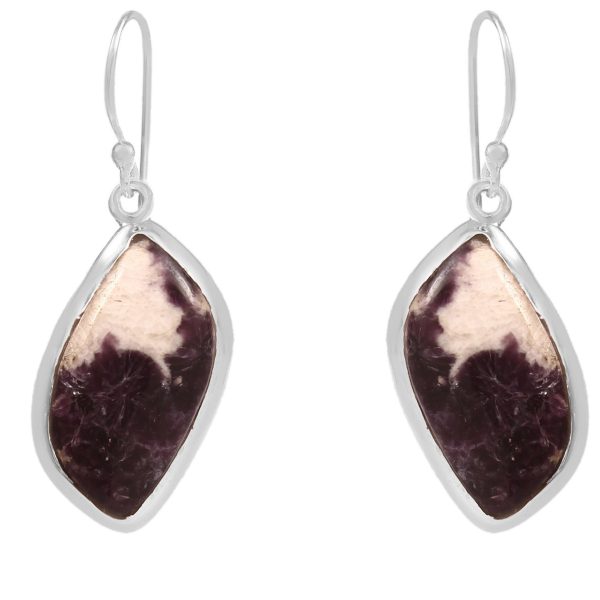 Lepidolite 1.5" 925 Sterling Silver Earring (RS29-98)