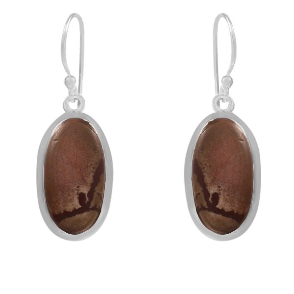 Sonoran Dendritic Jasper 1.25" 925 Sterling Silver Earring (RS29-82)