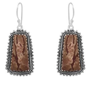 Sonoran Dendritic Jasper 1.5" 925 Sterling Silver Earring (RS29-87)