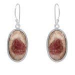 Pink Tourmaline Quartz 1.5" 925 Sterling Silver Earring (RS29-109)