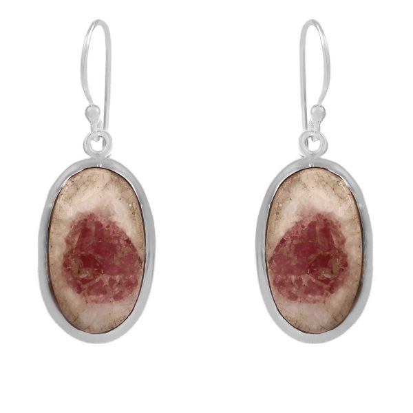 Pink Tourmaline Quartz 1.5" 925 Sterling Silver Earring (RS29-109)