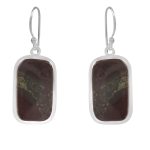 Star galaxy Jasper 1.5" 925 Sterling Silver Earring (RS29-107)