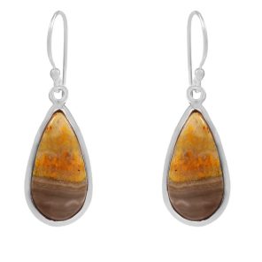 Bumble Bee Jasper 1.5" 925 Sterling Silver Earring (RS29-64)